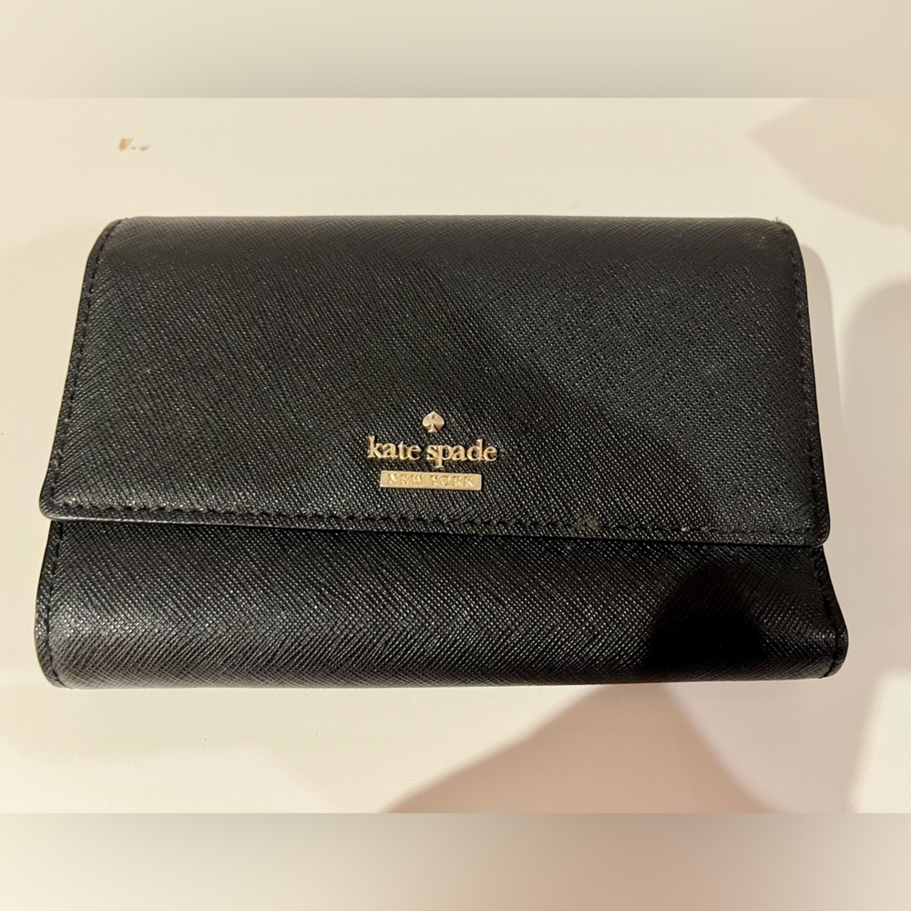 Kate Spade black leather wallet
